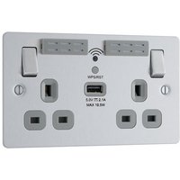 Nexus Metal Polished Chrome Double Switch 10Ax 2 Way NPC42-01