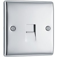 Nexus Metal Polished Chrome Single Rj11 Telephone Socket NPCRJ111-01