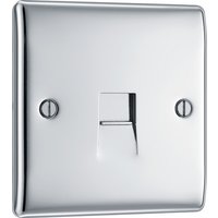 Nexus Metal Polished Chrome Single Slave Telephone Socket NPCBTS1-01