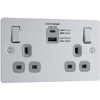 Nexus Metal Polished Chrome Single Switch 20A With Power Indicator NPC31-01