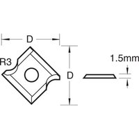 Trend Rota-Tip Blade 12X12Xr3Mm 1 Off Pk 1 RB/N