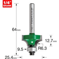 Trend CRAFTPRO Round Over and Ovolo Router Cutter