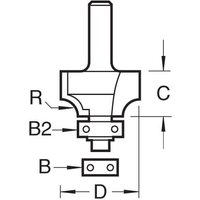 Trend CRAFTPRO Round Over and Ovolo Router Cutter