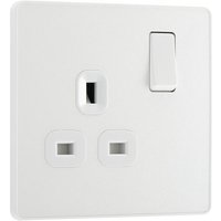 Screwed Flatplate Brushed Steel Single Master Telephone Socket SBSBTM1-02