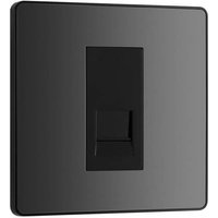 Screwless Flatplate Polished Chrome Single Diplex Socket For Separate Tv And Fm Connections FPC66-01