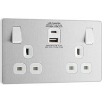 Screwless Flatplate Polished Chrome Single Slave Telephone Socket FPCBTS1-01