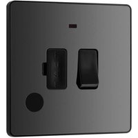 Screwless Flatplate Polished Chrome Unswitched 13A Fused Connection Unit FPC54-01