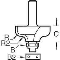 Trend CRAFTPRO Ogee Mould Bearing Guided Router Cutter