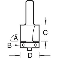 Trend Bearing Guided Trimmer Router Cutter for Veneer