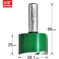 Trend CRAFTPRO Two Flute Straight Router Cutter
