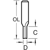 Trend Two Flute PTFE Coated Non Stick Router Cutter