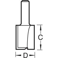 Trend CRAFTPRO Two Flute Straight Router Cutter