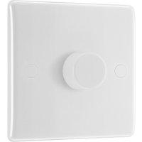 White Nexus Moulded 1 000W Single Dimmer Switch 2-Way Push On/Off (Export) 885P-01