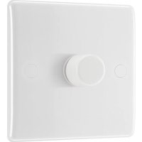 White Nexus Moulded Single Intelligent Led Dimmer Switch 2-Way Push On/Off 881-01