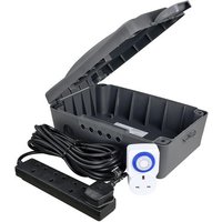 Wp Box + 4 Skt 6M 13A Ext Tmr Black WBXBFG8BTMS24-MP