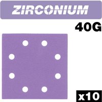Trend Zirconium 1/4 Sheet Sanding Sheet 10Pc 114Mm X 110Mm 40 Grit Pk 1 AB/QTR/40Z