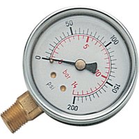 Clarke 2000171 1/4 Bsp Bottom Connection 50Mm Dial Pressure Gauge