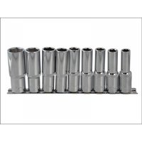 BlueSpot 9 Piece 1/2" Drive Deep Hex Socket Set Metric