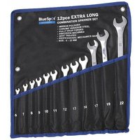 BlueSpot 12 Piece Extra Long Combination Spanner Set