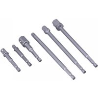 Blue Spot 6 Piece 1/4" Hex Shank Square Drive Socket Adaptor Set