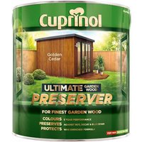 Cuprinol 5206088 Ultimate Garden Wood Preserver Golden Cedar 4 Litre