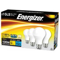Energizer® S14423 Led Bc (B22) Opal Gls Non-Dimmable Bulb Warm White 1521 Lm 13.2W (Pack 4)