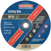 Faithfull Depressed Centre Stainless Steel Cutting Disc