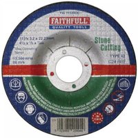 Faithfull Depressed Centre Stone Cutting Disc