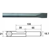 Faithfull 21mm Kango Shank Breaker Flat Chisel