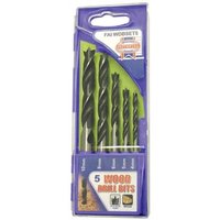 Faithfull 5 Piece Brad Point Wood Drill Bit Set