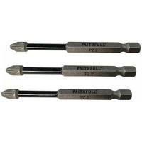Faithfull Pozidriv Impact Screwdriver Bits