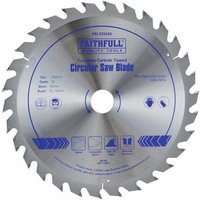 Faithfull FAIZ25024 Tct Circular Saw Blade 250 X 30Mm X 24T Pos