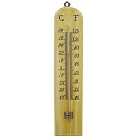 Faithfull Wall Thermometer - Wood 260Mm