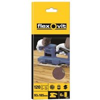 Flexovit 63642526336 1/3 Sanding Sheets Perforated Fine 120 Grit (Pack 10)