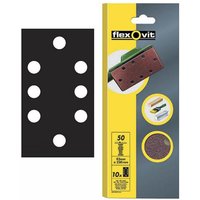 Flexovit 63642526341 1/3 Sanding Sheets Perforated Fine 120 Grit (Pack 10)
