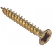 Forgefix CSK586EB General Purpose Pozi Compatible Screw Csk Tt Electro Brass 5/8In X 6 Box 200