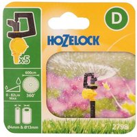 Hozelock 100-001-391 2798 Adjustable 360° Mini Sprinkler (Pack 5)