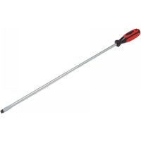 Monument 1518D Long Reach Magnetic Flat Screwdriver 450Mm in Red