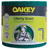 Oakey 66261116693 Liberty Green Sanding Roll 115Mm X 5M Extra Coarse 40G