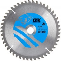Ox Tools OX-TCTA-1842048 Ox Alu/Plastic/Laminate Cutting Circular Saw Blade 184/20Mm 48 Teeth Tcg EA