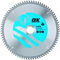 Ox Tools OX-TCTA-2503080 Ox Alu/Plastic/Laminate Cutting Circular Saw Blade 250/30Mm 80 Teeth Tcg EA