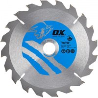 Ox Tools OX-TCTW-1602020 Ox Wood Cutting Circular Saw Blade 160/20Mm 20 Teeth Atb EA