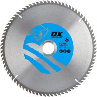 Ox Tools OX-TCTW-2503080 Ox Wood Cutting Circular Saw Blade 250/30Mm 80 Teeth Atb EA