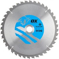 Ox Tools OX-TCTW-NG-3053040 Ox Wood Cutting Negative Rake Circular Saw Blade 305/30Mm 40 Teeth Atb EA