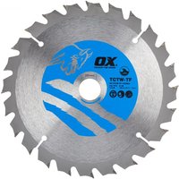 Ox Tools OX-TCTW-TF-1652024 Ox Wood Cutting Thin Kerf Circular Saw Blade 165/20Mm 24 Teeth Atb EA