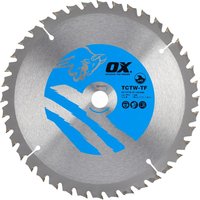 Ox Tools OX-TCTW-TF-1901640 Ox Wood Cutting Thin Kerf Circular Saw Blade 190/16Mm 40 Teeth Atb EA