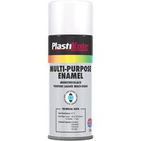 Plastikote 440.0060103.076 Multi Purpose Enamel Spray Paint Matt White 400Ml