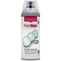 Plastikote 024002 Twist & Spray Matt Clear Sealer 400Ml