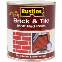 Rustins BRITW2500 Quick Dry Brick & Tile Paint Matt Red 2.5 Litre