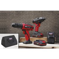 Sealey CP20V 20v Cordless Combi Drill and Impact Driver Kit